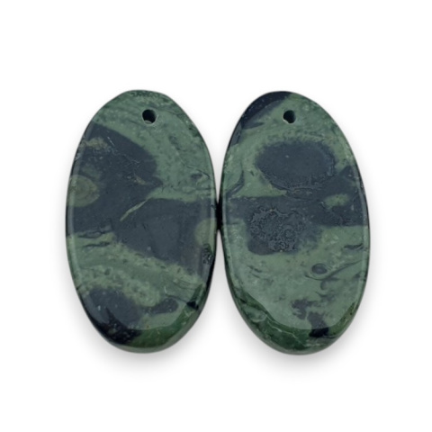 Jasper cambaba pair of cabochons with hole 25x14 mm no. R8 Jasper cambaba pair of cabochons with hole 25x14 mm no. R8