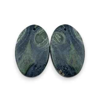 Jasper cambaba pair of cabochons with hole 26x16 mm no R5