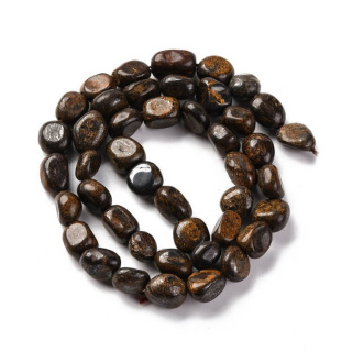Bronzite smooth nugget 7-12 mm strand