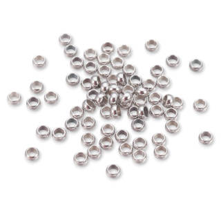 Crimp bead stainless steel 1.9 mm 20 pcs