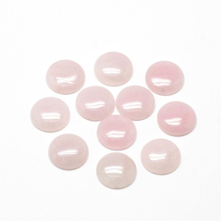 Pink quartz cabochon fi 10 mm 1 pc