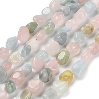 Morganite smooth nugget 7-13 mm strand