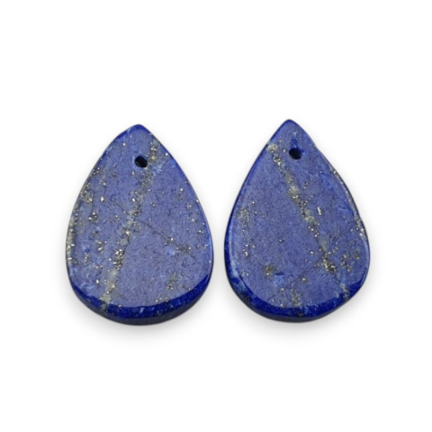 Lapis lazuli pair of cabochons with hole 19x14 mm no R19 Lapis lazuli pair of cabochons with hole 19x14 mm no R19