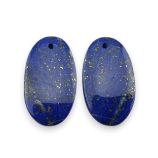 Lapis lazuli pair of cabochons with hole 20x12 mm no R37