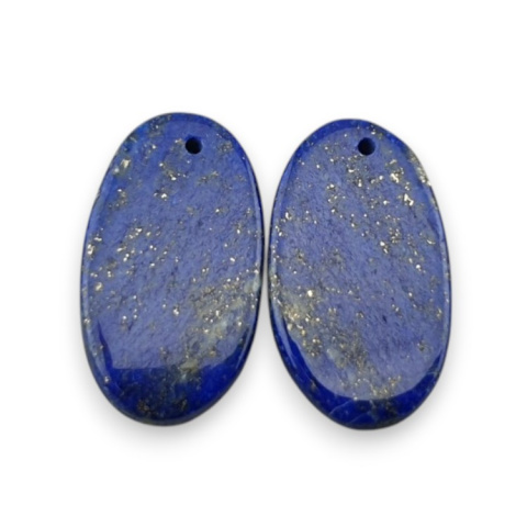 Lapis lazuli pair of cabochons with hole 20x12 mm no R37 Lapis lazuli pair of cabochons with hole 20x12 mm no R37