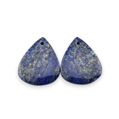 Lapis lazuli pair of cabochons with hole 20x16 mm no R12 Lapis lazuli pair of cabochons with hole 20x16 mm no R12