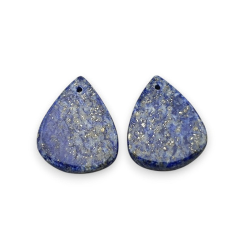 Lapis lazuli pair of cabochons with hole 20x16 mm no R12 Lapis lazuli pair of cabochons with hole 20x16 mm no R12