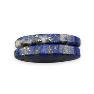 Lapis lazuli pair of cabochons with hole 21x13 mm no R24