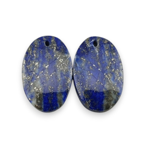 Lapis lazuli pair of cabochons with hole 21x14 mm no R32 Lapis lazuli pair of cabochons with hole 21x14 mm no R32