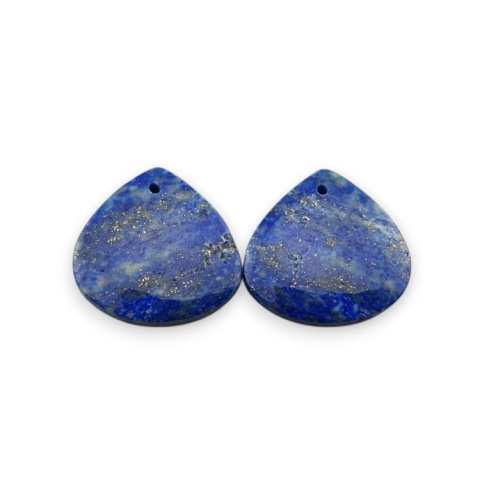 Lapis lazuli pair of cabochons with hole 21x21 mm no R18 Lapis lazuli pair of cabochons with hole 21x21 mm no R18