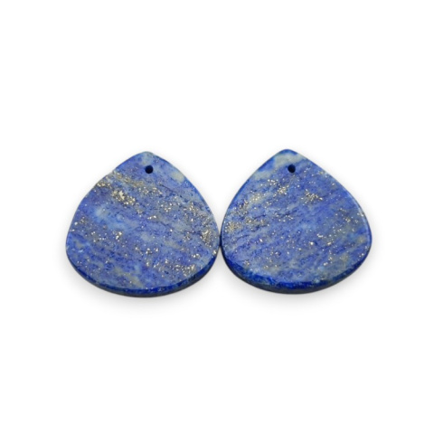 Lapis lazuli pair of cabochons with hole 21x21 mm no R18 Lapis lazuli pair of cabochons with hole 21x21 mm no R18