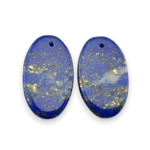 Lapis lazuli para kaboszonów z dziurką 22x13 mm nr R40 Lapis lazuli para kaboszonów z dziurką 22x13 mm nr R40