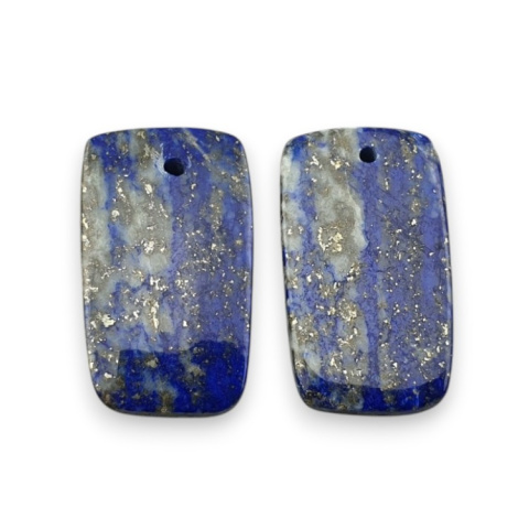 Lapis lazuli pair of cabochons with hole 23x13 mm no R26 Lapis lazuli pair of cabochons with hole 23x13 mm no R26