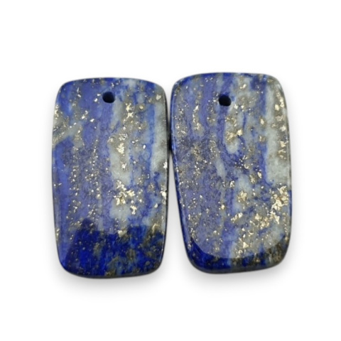 Lapis lazuli pair of cabochons with hole 23x13 mm no R26 Lapis lazuli pair of cabochons with hole 23x13 mm no R26