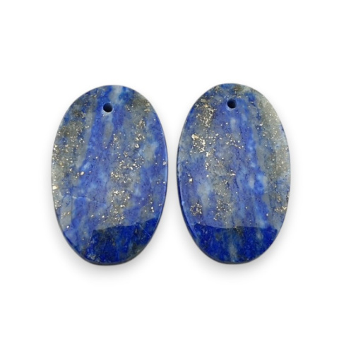 Lapis lazuli pair of cabochons with hole 24x15 mm no R17 Lapis lazuli pair of cabochons with hole 24x15 mm no R17