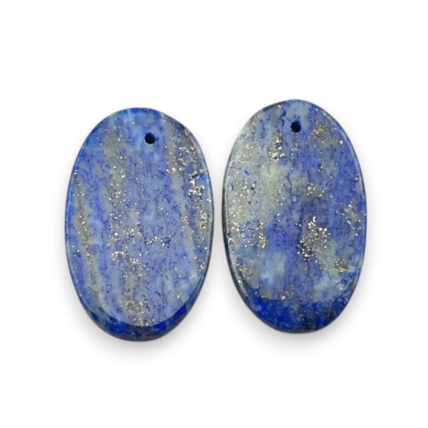 Lapis lazuli pair of cabochons with hole 24x15 mm no R17 Lapis lazuli pair of cabochons with hole 24x15 mm no R17
