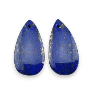 Lapis lazuli pair of cabochons with hole 25x13 mm no R38