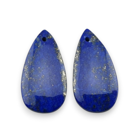 Lapis lazuli pair of cabochons with hole 25x13 mm no R38 Lapis lazuli pair of cabochons with hole 25x13 mm no R38