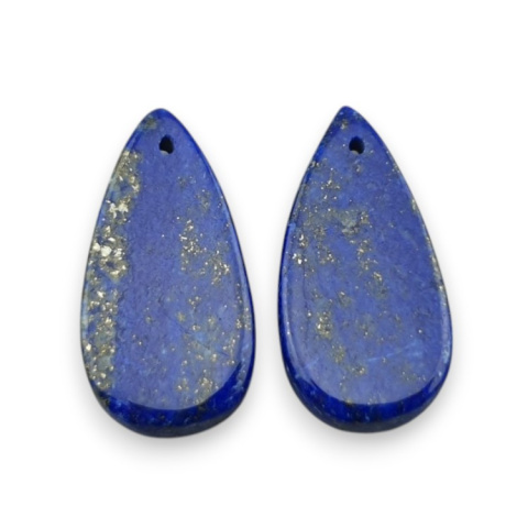 Lapis lazuli pair of cabochons with hole 25x13 mm no R38 Lapis lazuli pair of cabochons with hole 25x13 mm no R38