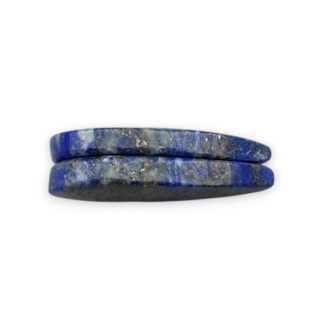 Lapis lazuli pair of cabochons with hole 25x14 mm no R36