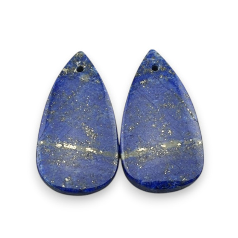 Lapis lazuli pair of cabochons with hole 26x14 mm no. R11 Lapis lazuli pair of cabochons with hole 26x14 mm no. R11