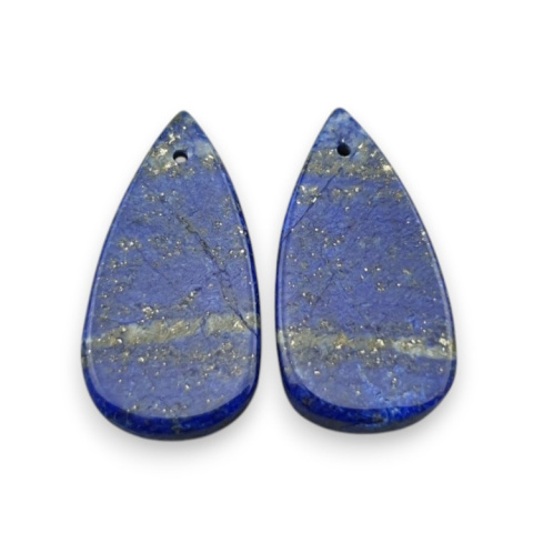 Lapis lazuli pair of cabochons with hole 26x14 mm no. R11 Lapis lazuli pair of cabochons with hole 26x14 mm no. R11