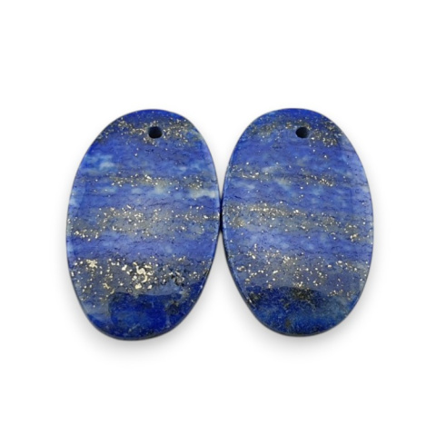 Lapis lazuli pair of cabochons with hole 26x17 mm no R20 Lapis lazuli pair of cabochons with hole 26x17 mm no R20