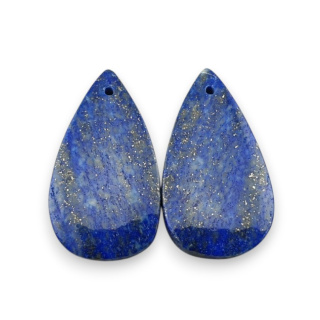 Lapis lazuli pair of cabochons with hole 29x16 mm no R44
