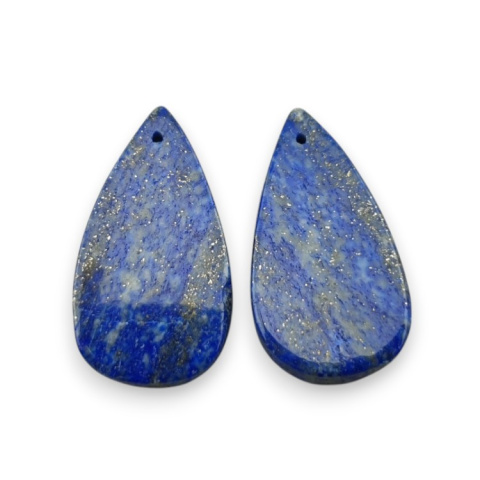 Lapis lazuli pair of cabochons with hole 29x16 mm no R44 Lapis lazuli pair of cabochons with hole 29x16 mm no R44