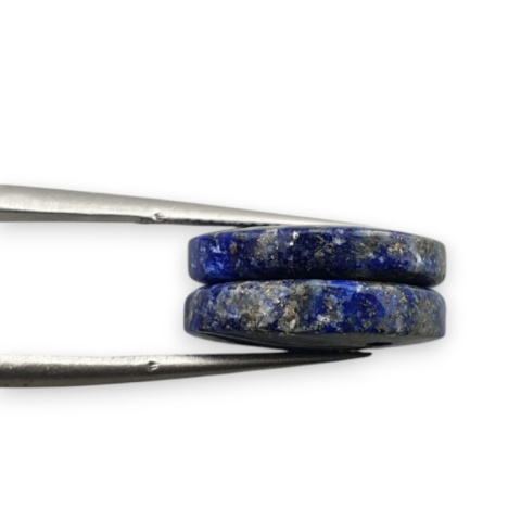 Lapis lazuli pair of cabochons with hole fi 16 mm no. R14 Lapis lazuli pair of cabochons with hole fi 16 mm no. R14
