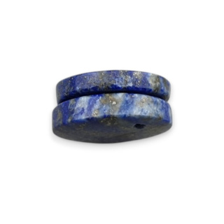 Lapis lazuli pair of cabochons with hole fi 16 mm no R15