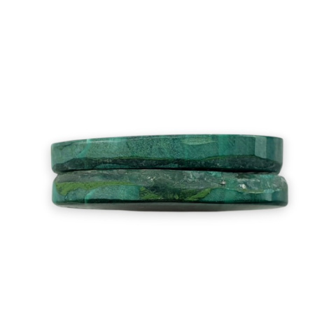 Malachite pair of cabochons with hole 23x13 mm no R51 Malachite pair of cabochons with hole 23x13 mm no R51