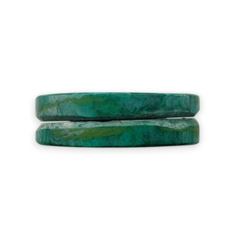 Malachite pair of cabochons with hole 24x10 mm no R82 Malachite pair of cabochons with hole 24x10 mm no R82