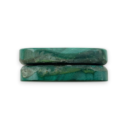 Malachite pair of cabochons with hole 25x13 mm no R79 Malachite pair of cabochons with hole 25x13 mm no R79