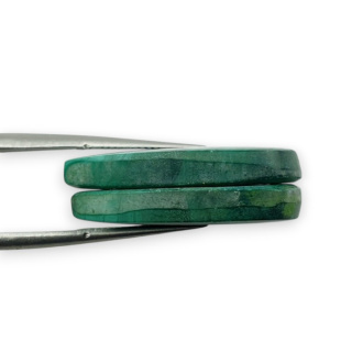 Malachit para kaboszonów z dziurką 25x15 mm nr R66