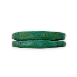 Malachit para kaboszonów z dziurką 25x15 mm nr R84