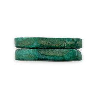 Malachit para kaboszonów z dziurką 25x21 mm nr R75