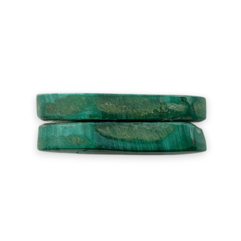 Malachite pair of hole cabochons 25x21 mm no. R75 Malachite pair of hole cabochons 25x21 mm no. R75
