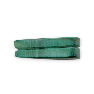 Malachit para kaboszonów z dziurką 28x16 mm nr R53