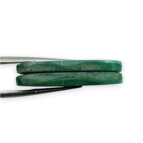 Malachite pair of cabochons with hole 29x10 mm no. R60 Malachite pair of cabochons with hole 29x10 mm no. R60