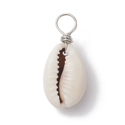 Kauri shell mini pendant 18-22 mm 4 pcs silver color Kauri shell mini pendant 18-22 mm 4 pcs silver color