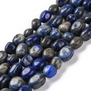 Lapis lazuli smooth nugget 7-12 mm strand