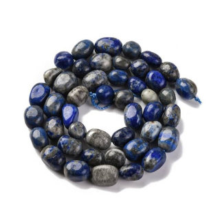 Lapis lazuli smooth nugget 7-12 mm strand