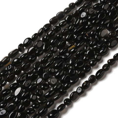 Obsidian smooth nugget 7-11 mm strand Obsidian smooth nugget 7-11 mm strand