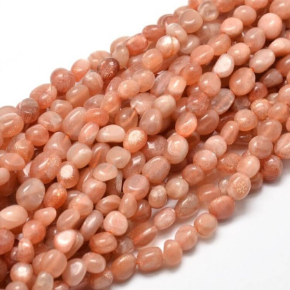 Sunstone smooth nugget 5-10 mm strand