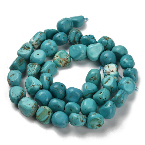 Magnesite turquoise smooth nugget 7-13 mm strand Magnesite turquoise smooth nugget 7-13 mm strand