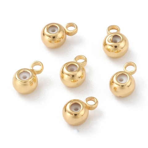 Silicone stopper 4x3 mm 2 pcs gold-plated brass Silicone stopper 4x3 mm 2 pcs gold-plated brass