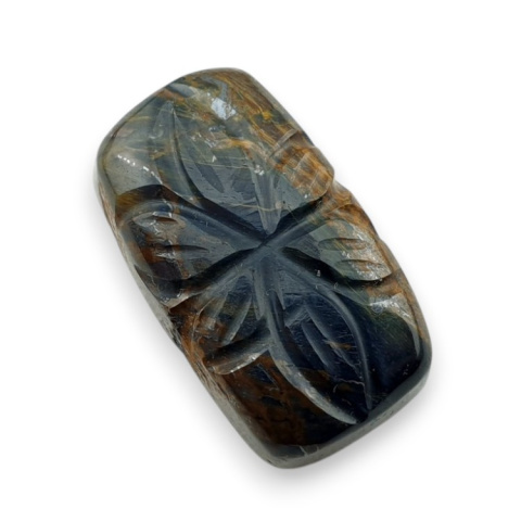 Blue tiger's eye carved cabochon 23x13 mm no 118 Blue tiger's eye carved cabochon 23x13 mm no 118
