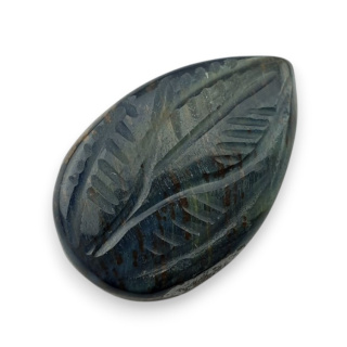 Blue tiger's eye carved cabochon 23x15 mm no 112