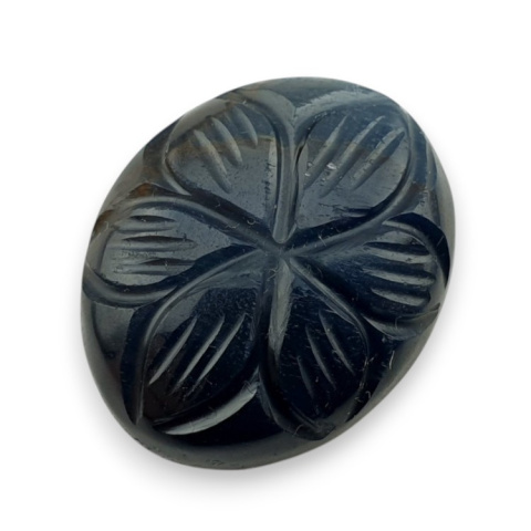 Blue tiger's eye carved cabochon 23x18 mm no 103 Blue tiger's eye carved cabochon 23x18 mm no 103
